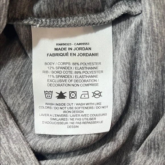 Nike Running Dry Fit Heather Grey Long Sleeve Top - Size XS - Picture 4 of 5